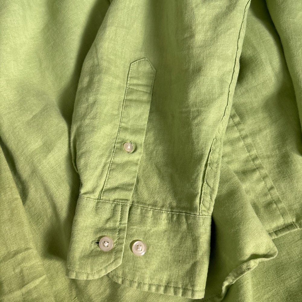 Men’s Cezani 100% Washable Linen Shirt Sz L - Picture 5 of 6